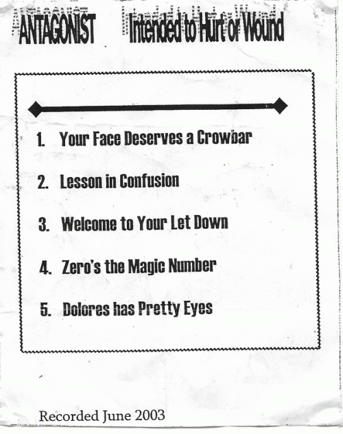 Antagonist (USA-1) : Intended to Hurt or Wound